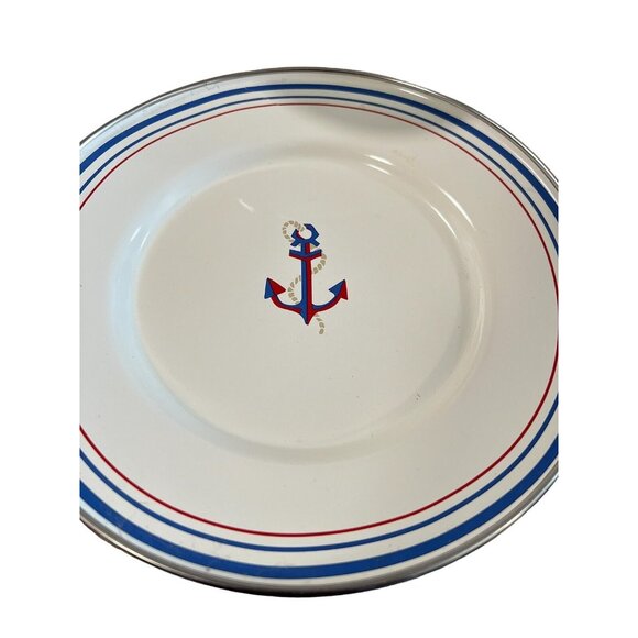 Target American Picnic Enamel metal Dinner Plates/Bowls Set of 8 - Picture 2 of 7